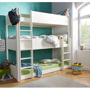 Кровать трехъярусная Иветта белая. 60х160 . Распродажа.