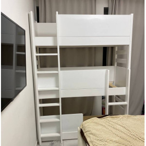 Кровать трехъярусная Иветта белая. 60х160 . Распродажа.