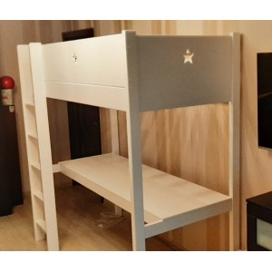 Кровать-чердак Мечта с рабочим местом 90*200. Белая. РАСПРОДАЖА!