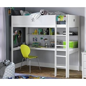 Кровать-чердак Мечта с рабочим местом 90*200. Белая. РАСПРОДАЖА!